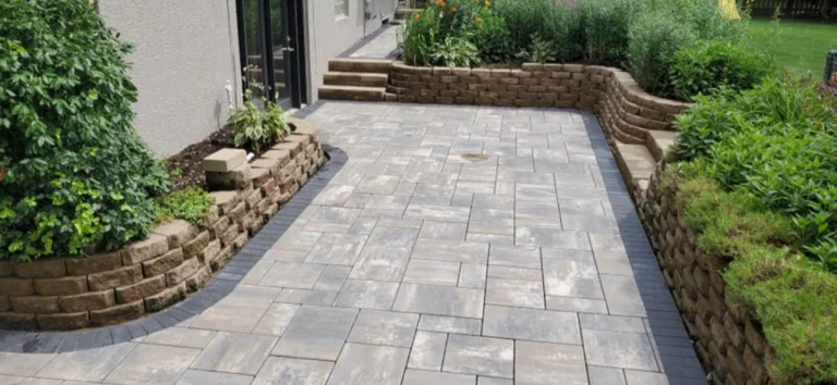 Retaining wall walkout basement in Sunbury