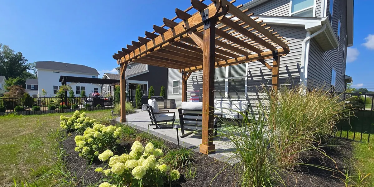Upgrading your basic builder grade backyard for your new construction home in Ohio.